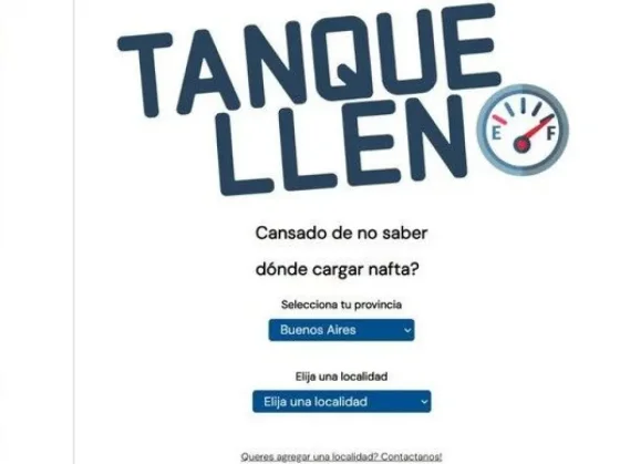 COMBUSTIBLES en ARGENTINA: LA PÁGINA QUE TE DICE DONDE HAY y DONDE NO HAY