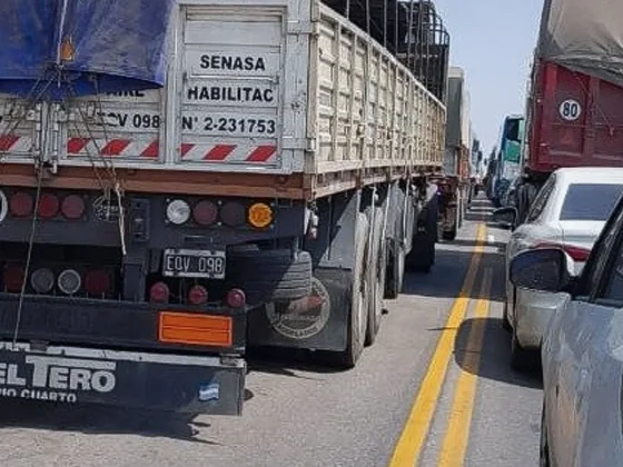 Corte sobre la ruta 34 con casi 50º de temperatura