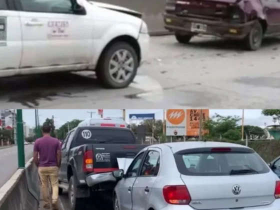 Lunes accidentado en la ciudad: Varios choques en cadena