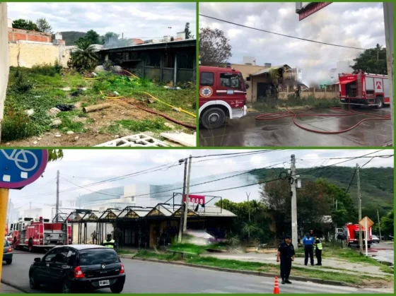 Se incendió un reconocido local abandonado en Salta