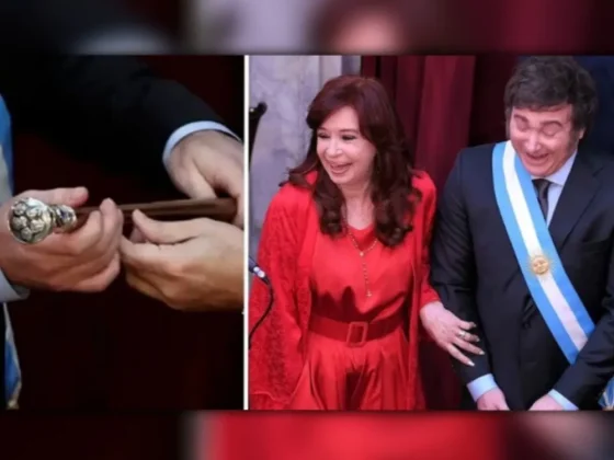 El detalle del bastón presidencial de Javier Milei que hizo reír a Cristina Kirchner
