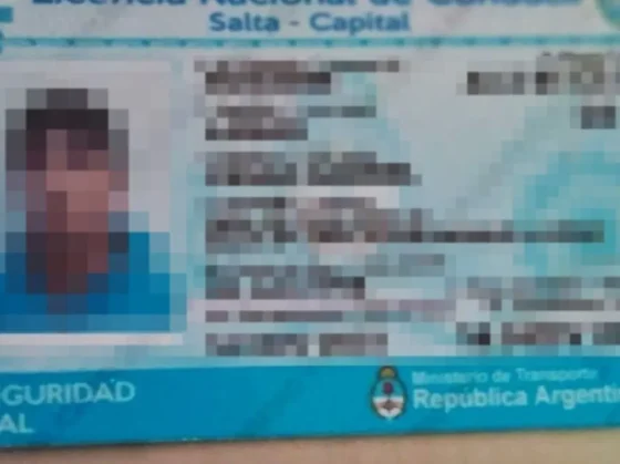 Salteño fue demorado por presentar una licencia de conducir falsa