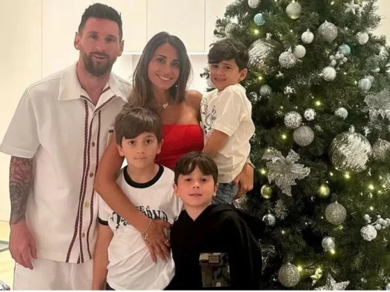 Lionel Messi llegó a Rosario para pasar las fiestas con su familia