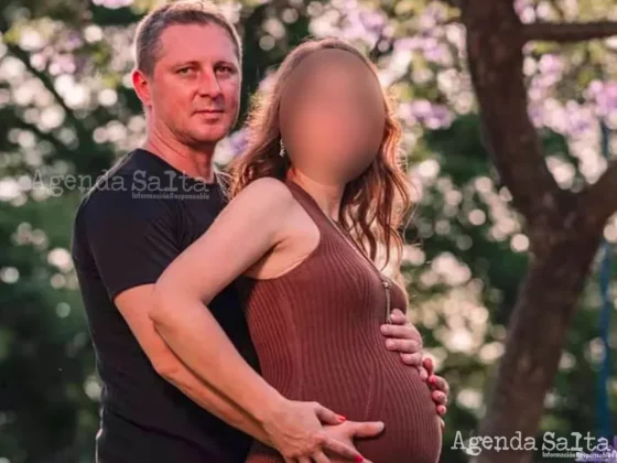 Sipatov y su esposa embarazada, en una foto que postearon en redes sociales meses atrás