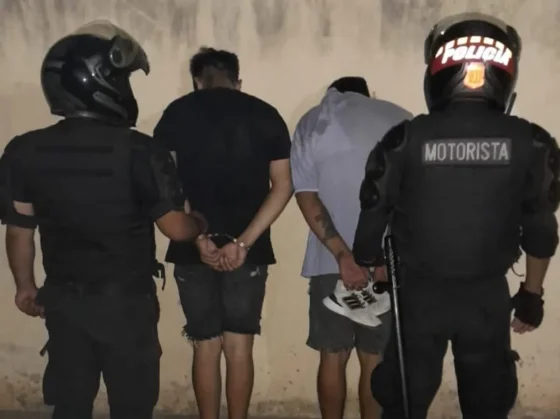 Dos motochorros fueron detenidos por un robo