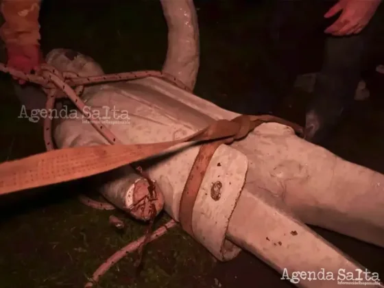 La estatua de Néstor Kirchner fue vandalizada en los últimos meses (Foto: Gentileza La Voz).