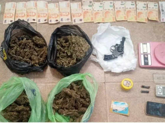Fuerzas de seguridad secuestraron estupefacientes y un arma de fuego