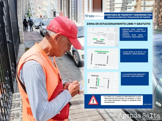 La Municipalidad habilitó cuadras de ESTACIONAMIENTO GRATUITO y habrá beneficios para frentistas