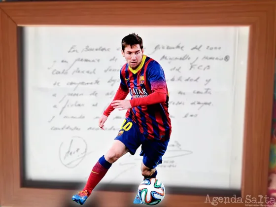 Subastan la mítica servilleta donde se firmó el primer contrato de Messi con el Barcelona