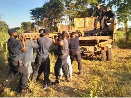 Fuerzas de Seguridad recuperaron más de 100 metros de rieles pertenecientes al ferrocarril