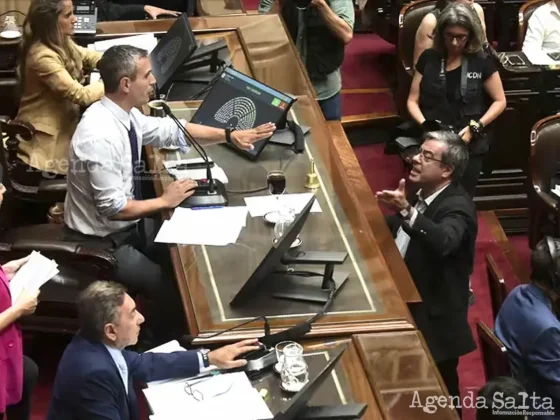 El presidente de la Cámara de Diputados, Martín Menem, y el kirchnerista Germán Martínez