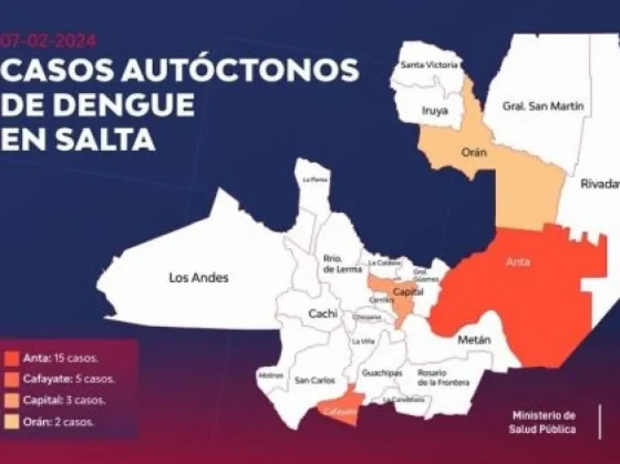 Se modifica el mapa epidemiológico de la provincia respecto al dengue