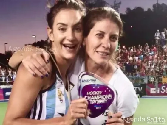 Gabriela junto a Luciana Aymar, cuando ya ejercía su rol como Jefa de Equipo del Seleccionado Mayor.