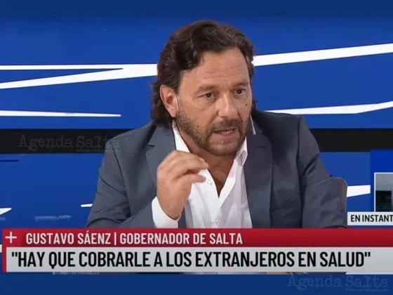 Gustavo Sáenz: “Hay que cobrarle a los extranjeros en Salud”