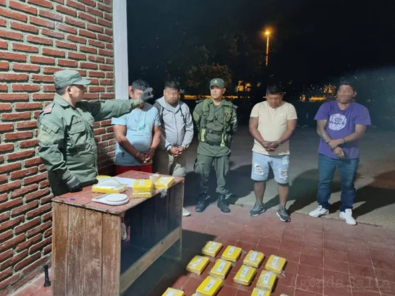 Ocho salteños fueron detenidos con más de 37 kilos de cocaína