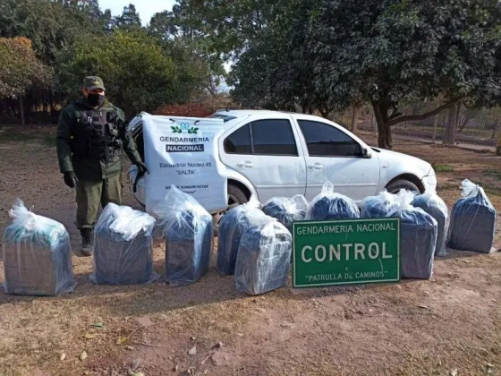 Gendarmería logró decomisar 243 kilos de hoja de coca ocultos en un automóvil: dos detenidos