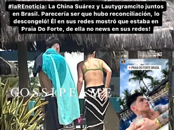 Filtraron las fotos de la reconciliación de la China Suárez y Lauty Gram en un destino paradisíaco