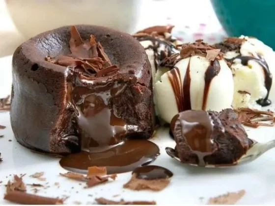 Receta fácil de volcán de chocolate