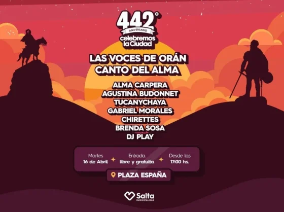 Con un gran festival, el municipio celebrará los 442 años de la ciudad