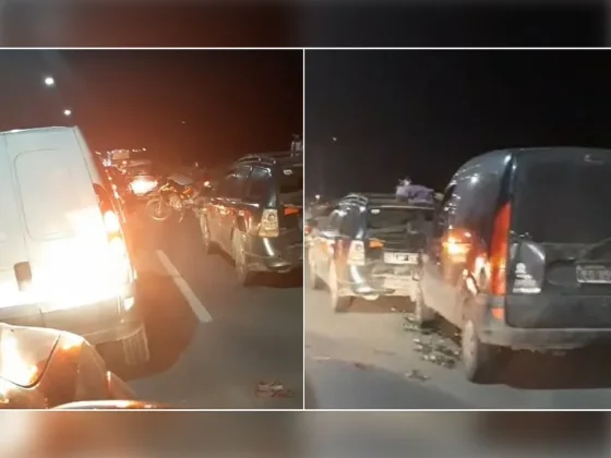 Brutal choque en cadena en El Carril