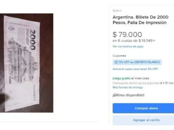 Pagan 79 mil pesos al suertudo propietario de este billete de 2000 pesos