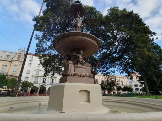 Finalizó la refacción de la glorieta y la fuente de la plaza 9 de Julio