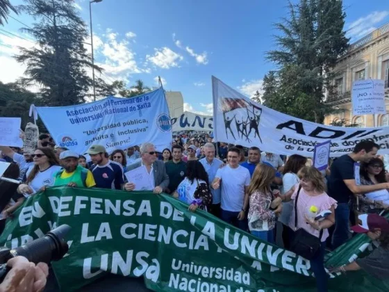 Legisladores  y autoridades salteñas participaron de la marcha universitaria