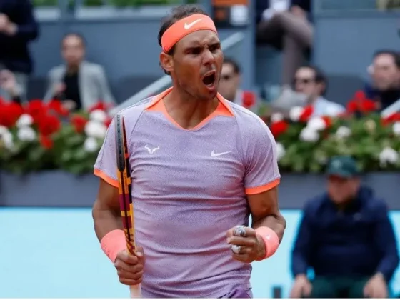 Tremendo: Rafael Nadal batalló para eliminar a Pedro Cachín y sigue firme en el Masters 1000 de Madrid