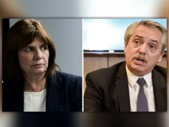 Patricia Bullrich se cruzó con Alberto Fernández: "No la ve y nunca la vio"