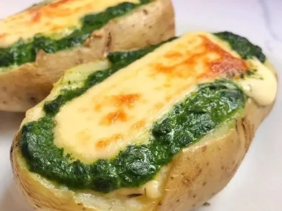 Papas rellenas con crema de espinaca: una delicia que tenés que preparar este finde, con mínimos ingredientes