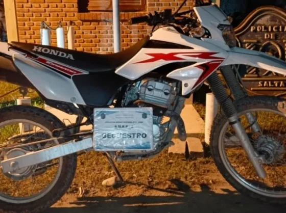 La policía de Salta logró recuperar 3 motocicletas robadas y 1 bicicleta