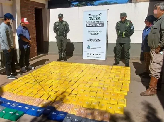 Detuvieron a un gendarme con más de 300 kilos de cocaína en Salta