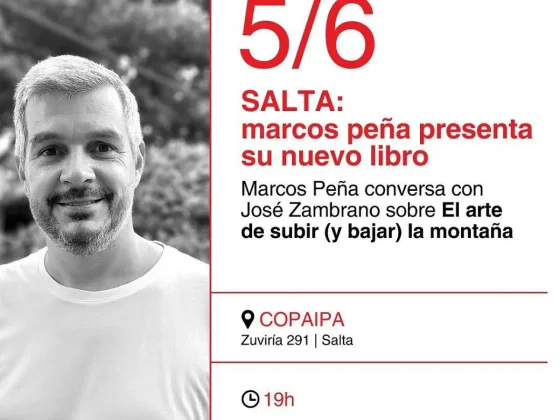 Marcos peña presenta su nuevo libro “el arte de subir (y bajar) la montaña”