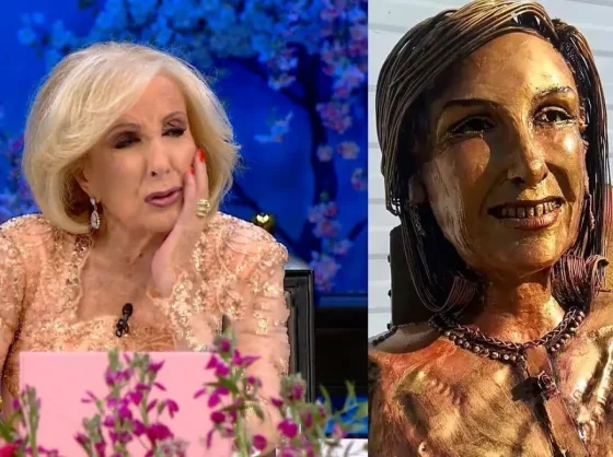 Reinstalaron la estatua de Mirtha Legrand y la diva no quiere saber nada: “¡Es fea y yo no soy esa!”