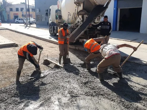 Colocaron nuevo hormigón en diversos sectores de Alberdi al 1.000
