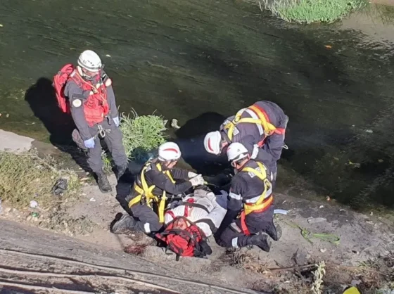 Se realizó un simulacro de rescate en el canal Yrigoyen