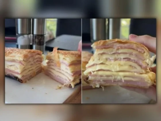 Milhojas de jamón y queso con tapa de tarta: una receta rica y fácil