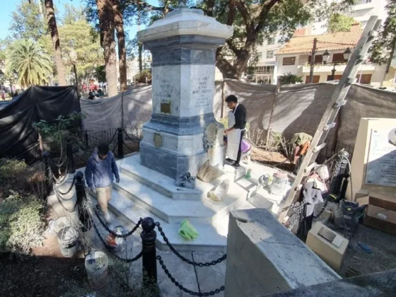 Por el Día de la Bandera, refaccionan el monumento al Gral. Manuel Belgrano
