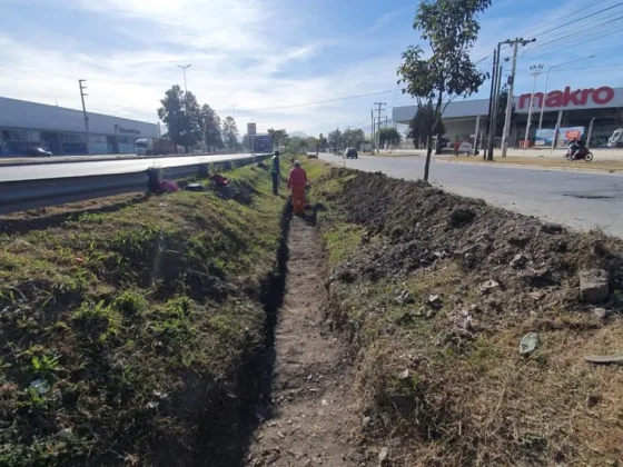Avanza el acondicionamiento del desagüe pluvial de Av. Tavella