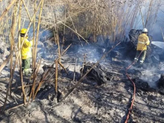 Defensa Civil sofocó incendios de pastizales en Capital y Cerrillos