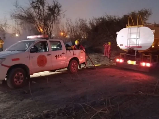 Defensa Civil intervino en incendios de pastizales en Capital y Cerrillos