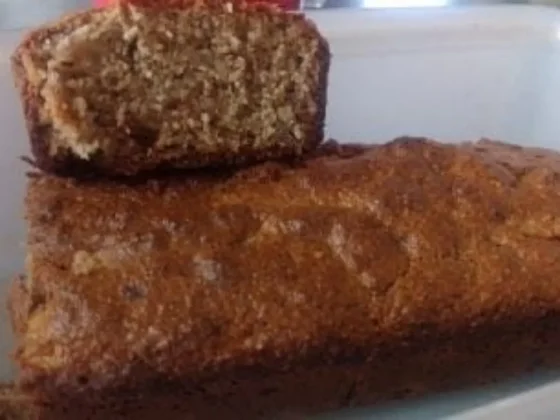 Budín integral de banana sin azúcar, más sano