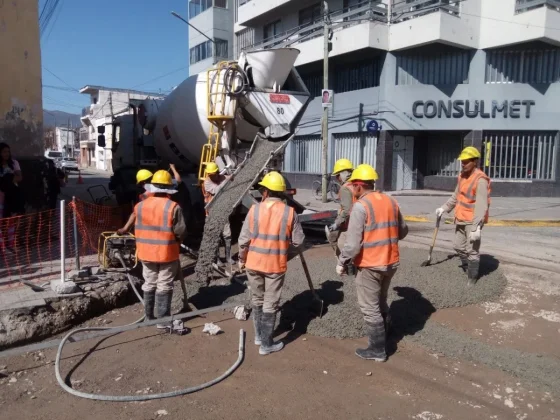 Colocaron nuevo hormigón en San Luis y Florida