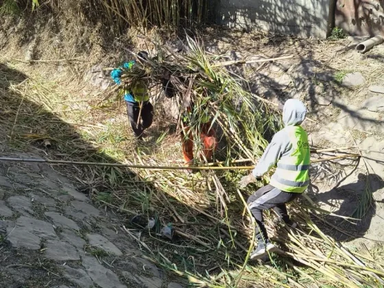Se acondicionó el canal pluvial de Villa Chartas