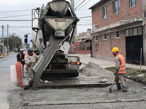 Se realizaron tareas de hormigonado en el barrio Limache