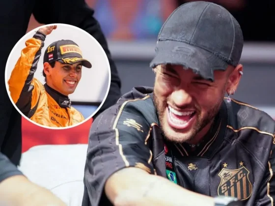 Neymar brindó un fuerte apoyo al piloto brasilero "rival" de Colapinto