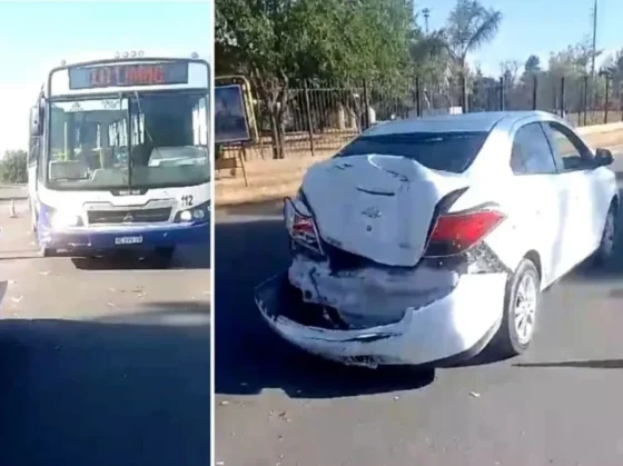 Importante siniestro vial entre un colectivo y un auto