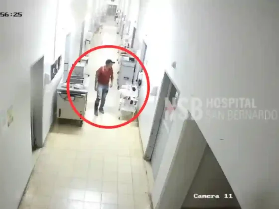 Entró al hospital San Bernardo, robó un celular e intentó escapar