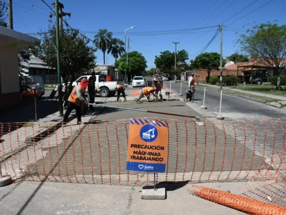 Ejecutan tareas de hormigonado en Santa Ana 1 y en Miguel Aráoz