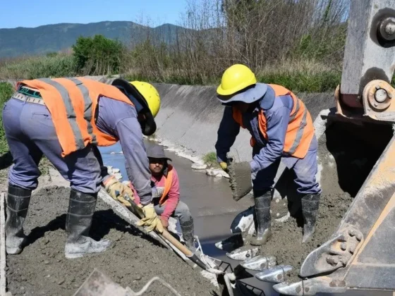 Avanza a buen ritmo la obra del canal pluvial del río Ancho